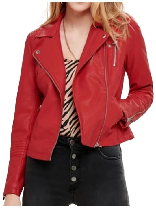 Riding Red Leathers Motorcycle Jacket