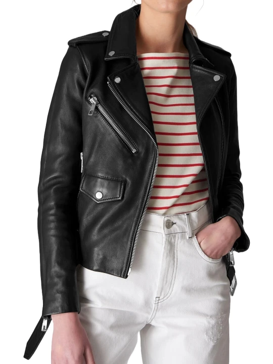 Soft Black Leather Riding Jacket
