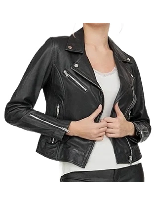 Women Black Leather Motorcycle Gear