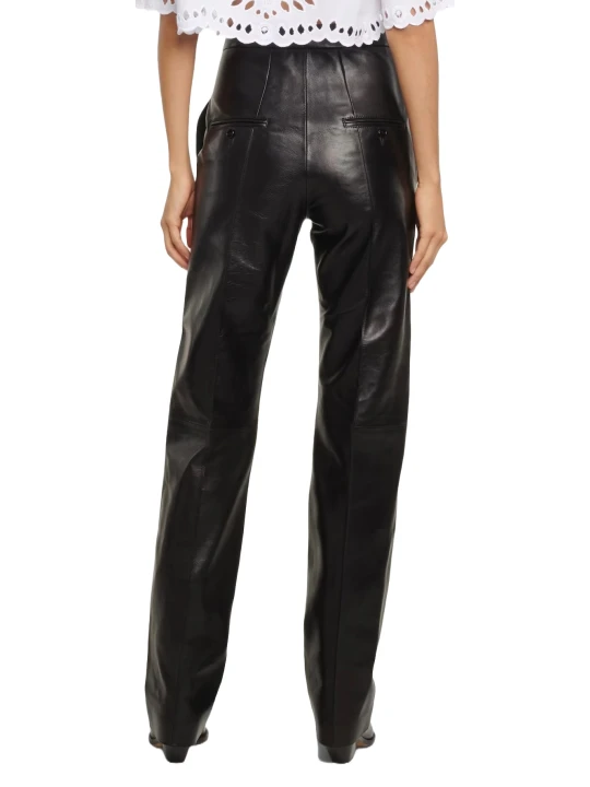 Back Pockets Black Leather Pants Back Pockets Black Leather Pants