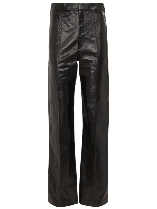 Back Pockets Black Leather Pants Back Pockets Black Leather Pants