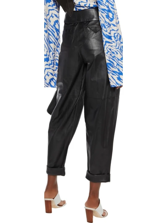 Black Leather Harem Pants