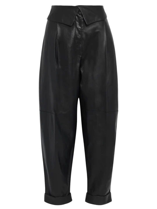 Black Leather Harem Pants