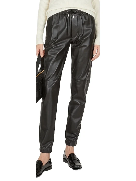 Black Leather Joggers Women Black Leather Joggers Women