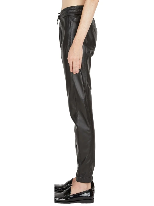 Black Leather Joggers Women Black Leather Joggers Women