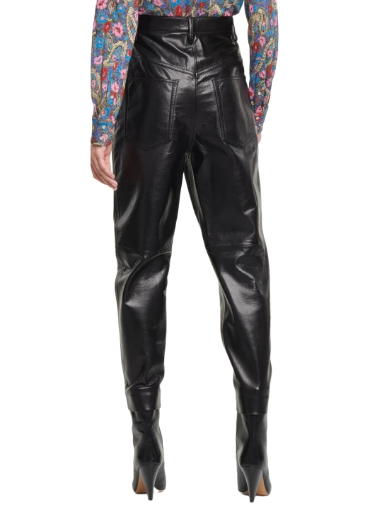 Black Leather Pants Slim