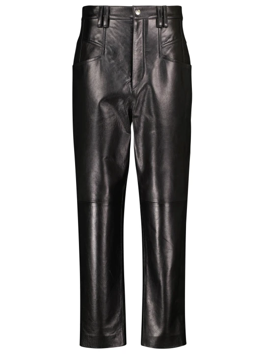 Black Leather Pants Slim