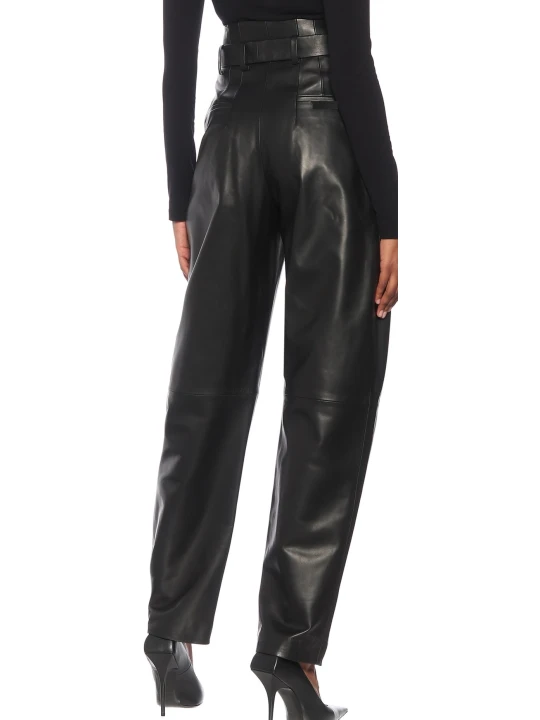 Black Leather Pants Straight Leg