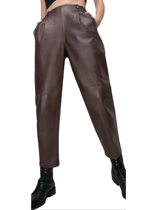 Dark Brown Leather Pants