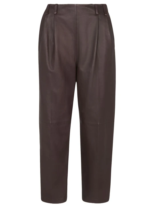 Dark Brown Leather Pants