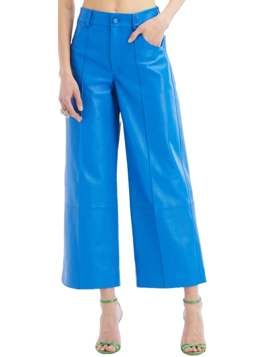 Classic Blue Leather Pant