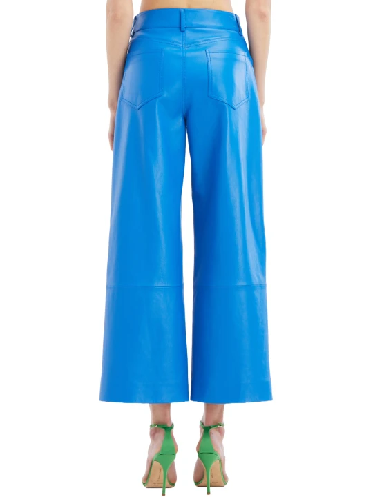 Classic Blue Leather Pant
