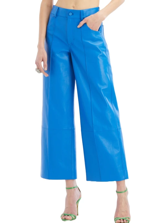 Classic Blue Leather Pant