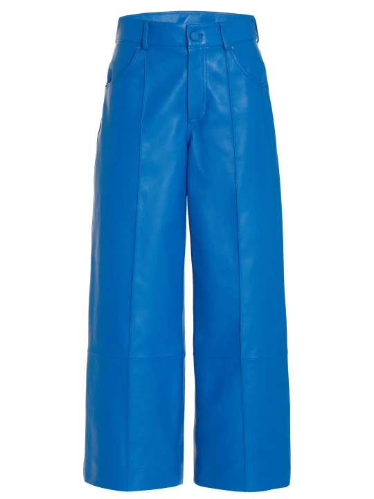 Classic Blue Leather Pant