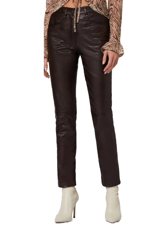Dark Brown Leather Trousers