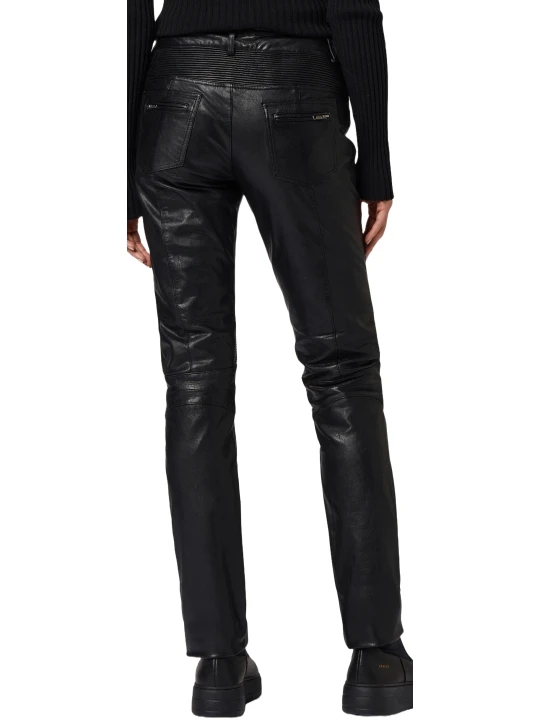 Female Black Leather Trousers