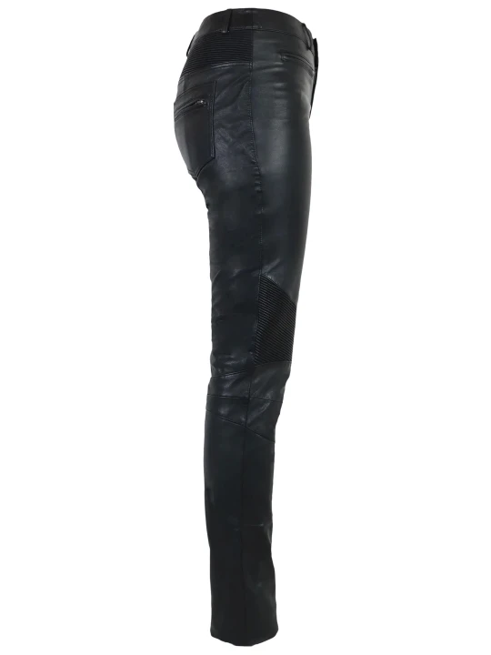 Female Black Leather Trousers
