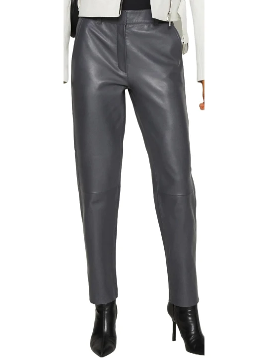 Grey Leather Trousers Grey Leather Trousers