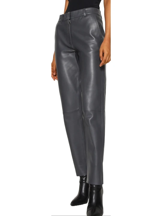 Grey Leather Trousers Grey Leather Trousers