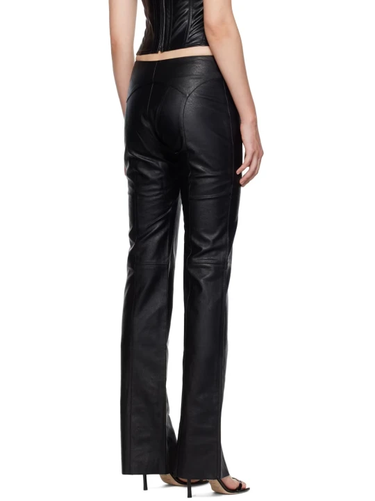 Lace Up Black Leather Pants Lace Up Black Leather Pants