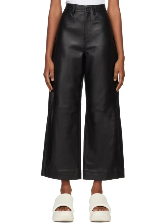 Lambskin Black Leather Pants