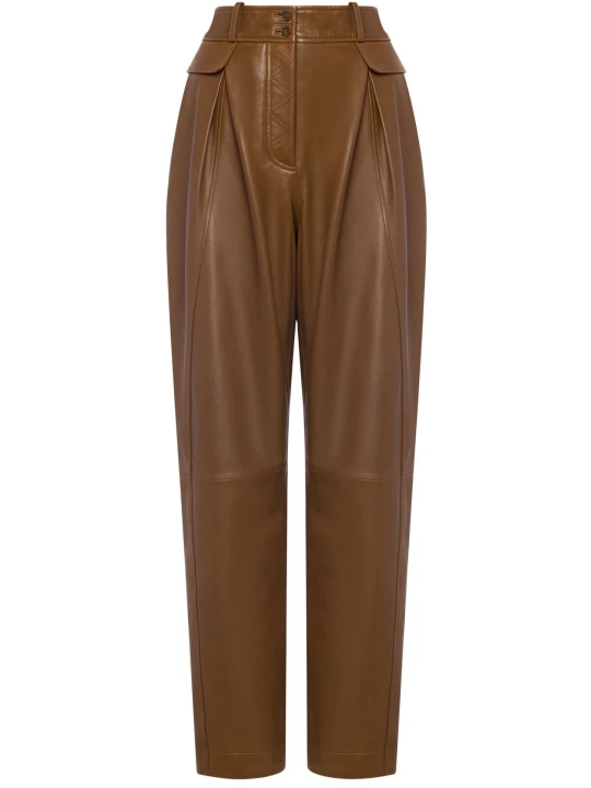 Leather Brown Moto Pants Leather Brown Moto Pants