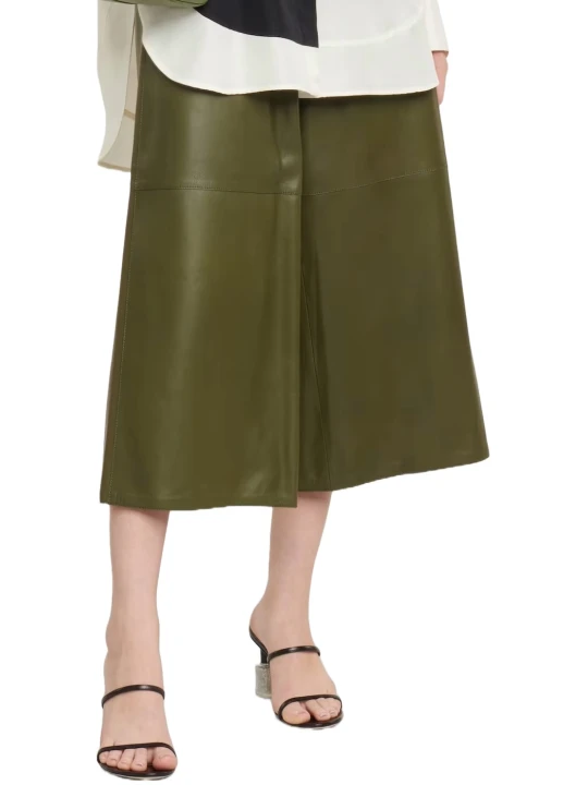 Olive Green Leather Pants