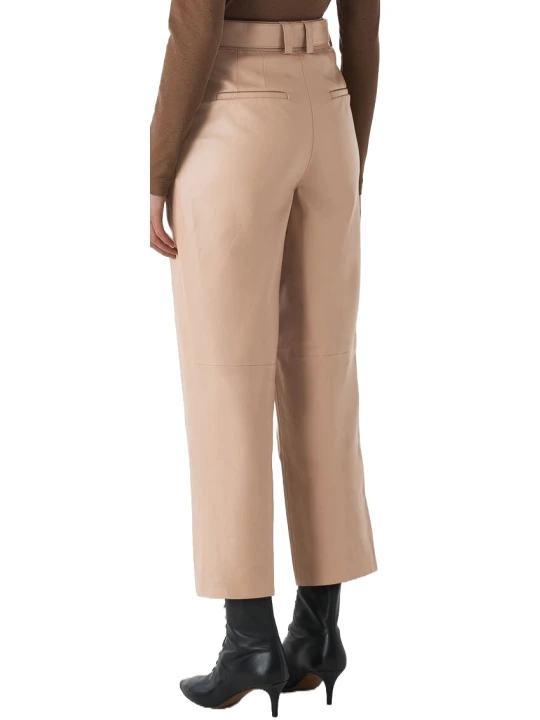 Soft Beige Leather Pant