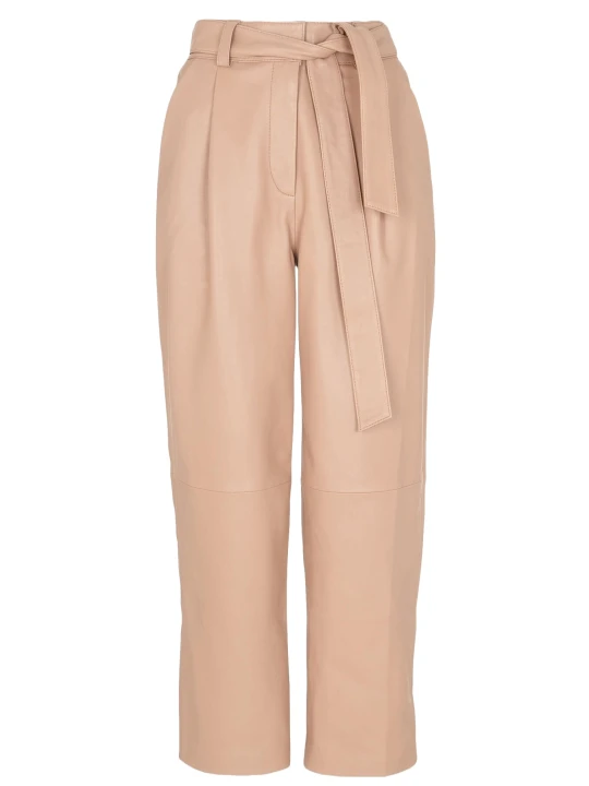 Soft Beige Leather Pant