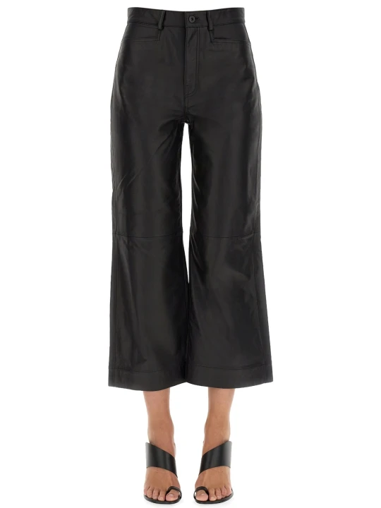 Winter Leather Pants Black
