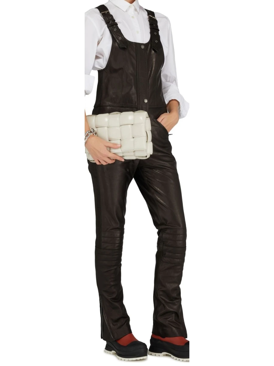 Ladies Straight Leg Leather Overall