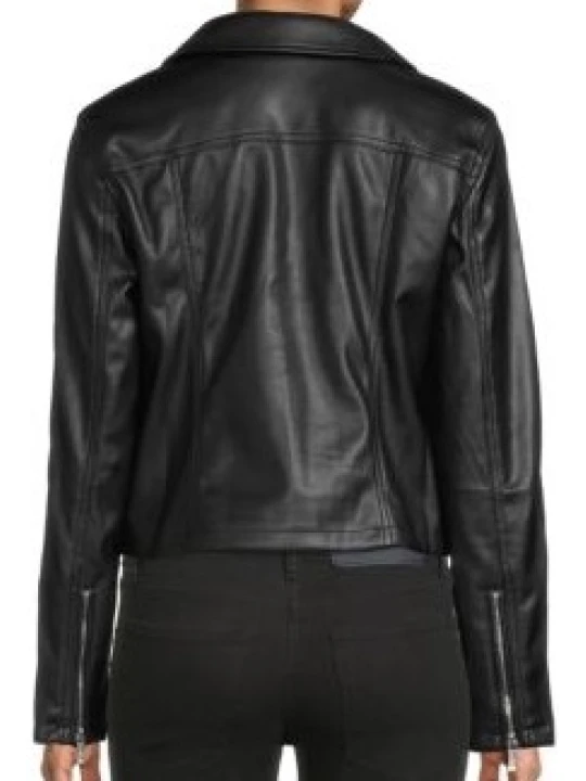 Black Real Moto Shirt Leather