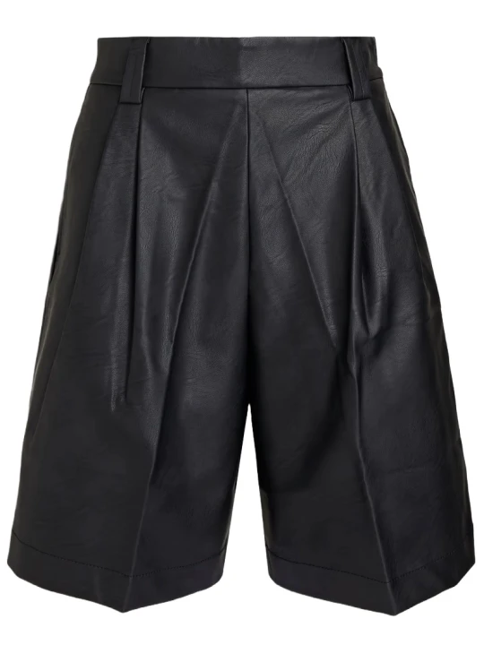 Bermuda Style Black Leather Short