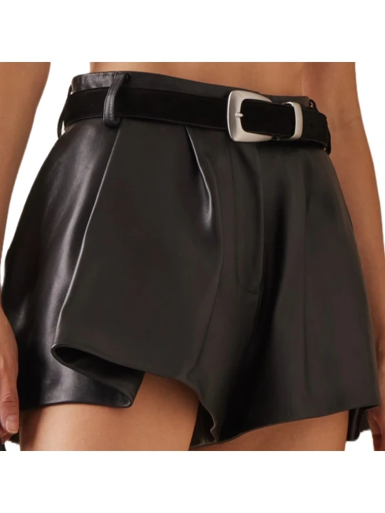 Classic Black Leather Short