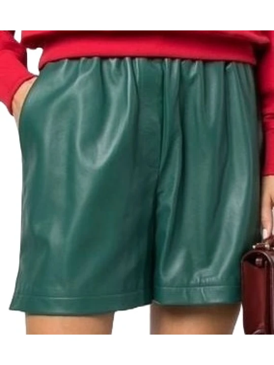 Green Leather Short