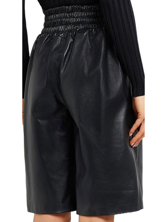 Leather Pull On Bermuda Short 