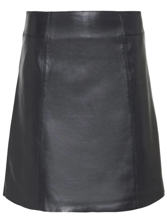 Black Leather A Line Skirt Black Leather A Line Skirt