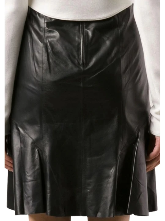 Black Leather Asymmetrical Skirt Black Leather Asymmetrical Skirt