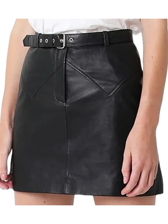 Black Leather Mini Skirt