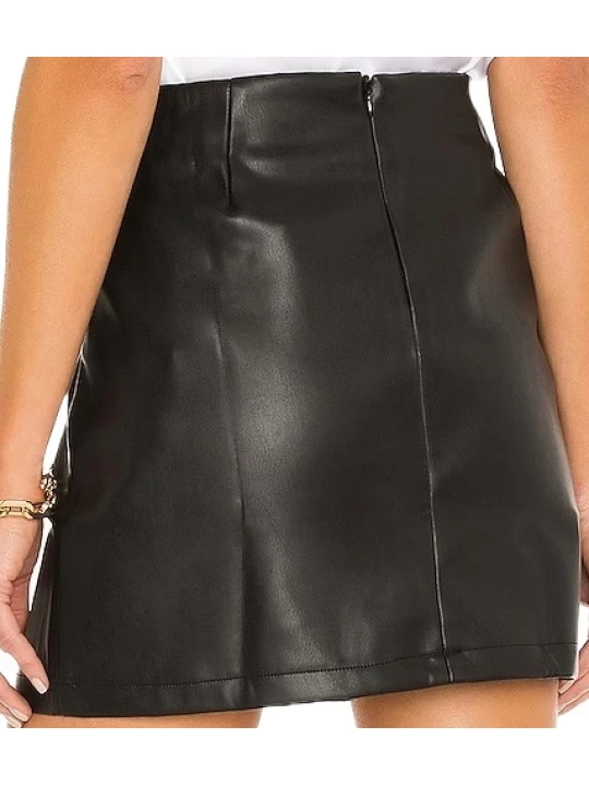 Black Short Leather Skirt