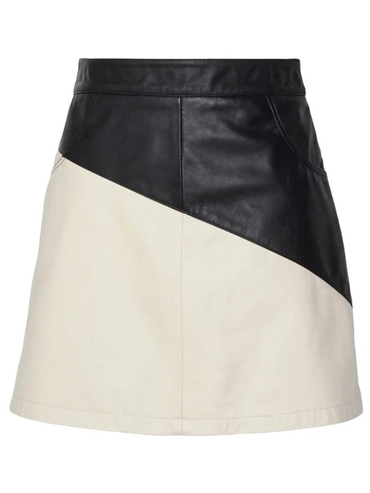 Black & White Leather Skirt