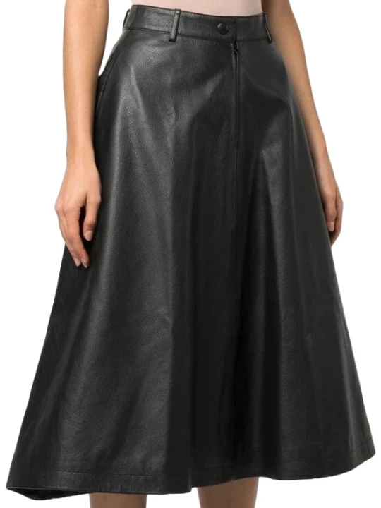 Female Long Leather Black Skirt Female Long Leather Black Skirt