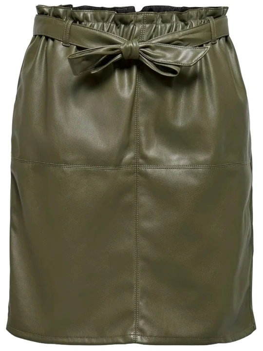 Green Best Leather Skirt