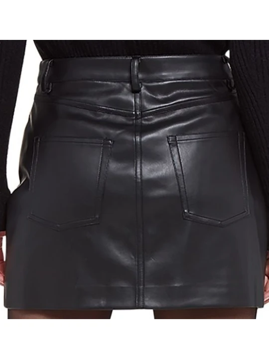 High Waisted Mini A Line Skirt Black