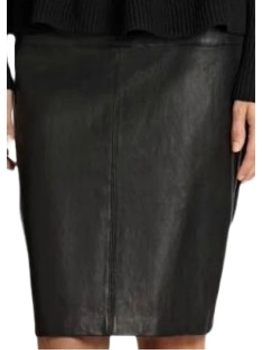 Leather Black Pencil Skirt