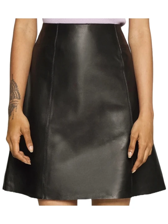 Leather Micro Black Skirt