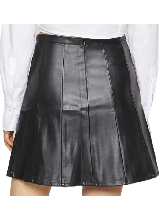 Leather Skirt In Black