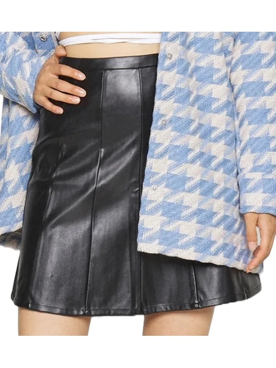 Leather Skirt In Black