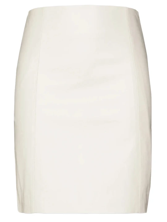 Off White Leather Skirt