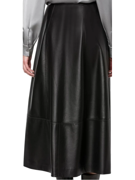 Real Black Leather Skirt